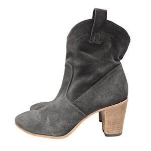 Alberto Fermani Womens 7.5 Brown Suede Ankle Western Boots Booties Cowgirl Boho